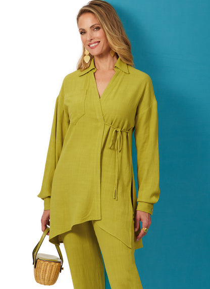 Butterick B6932 sewing pattern envelope showing the loose fit top designs