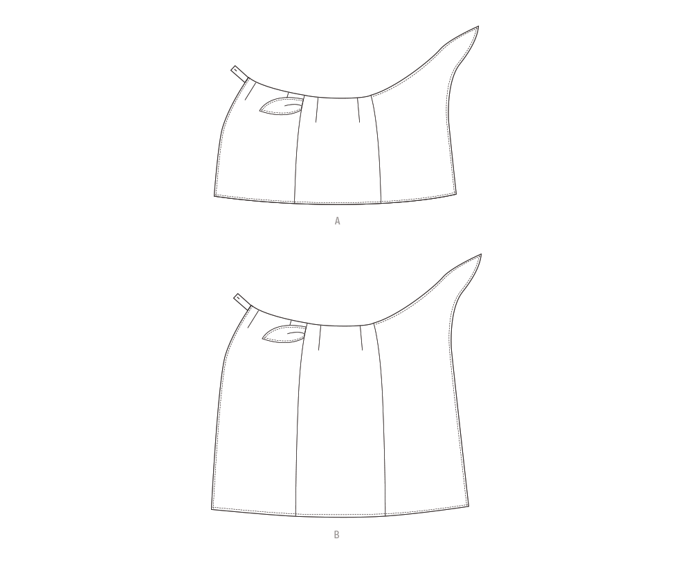 Butterick B6934 sewing pattern envelope showing the wrap skirt designs