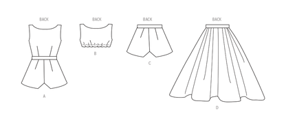 Butterick sewing pattern B6939 envelope showing a vintage 1950s-style four-piece sports wardrobe