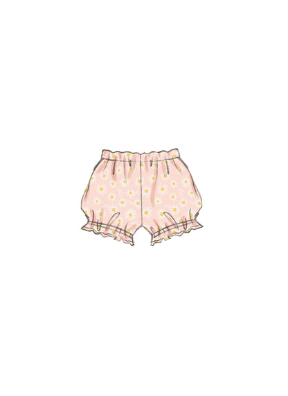 Butterick sewing pattern B6950 envelope showing a baby romper in two lengths