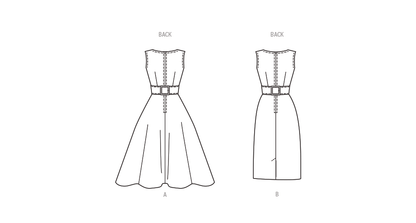 Butterick sewing pattern B6955 envelope showing a vintage 1960s-style pinafore dress