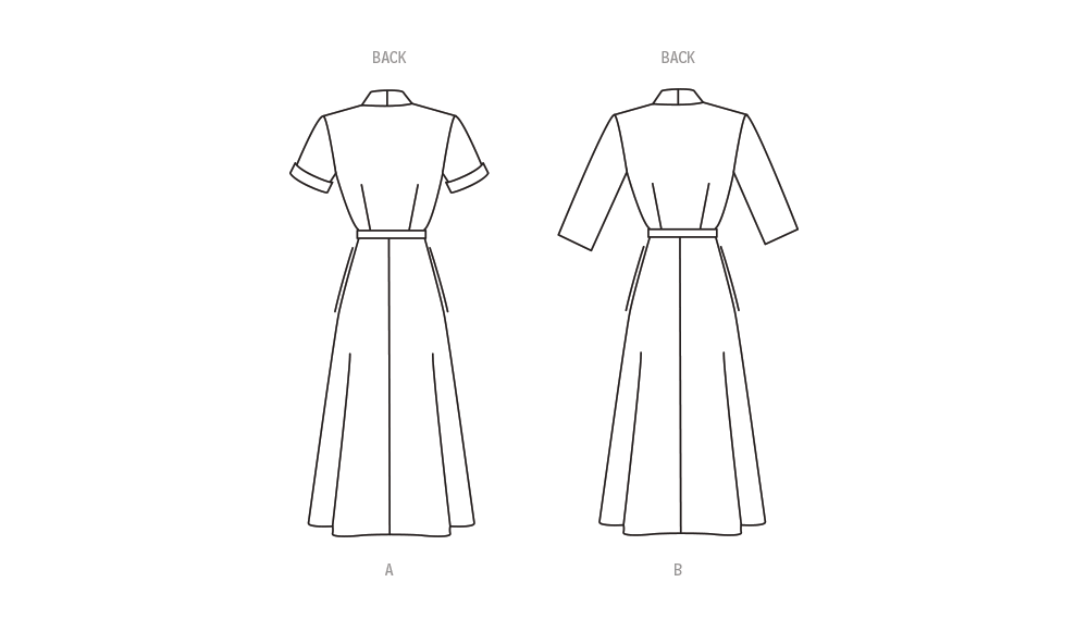 Butterick sewing pattern B6956 envelope showing a vintage 1950s-style dress