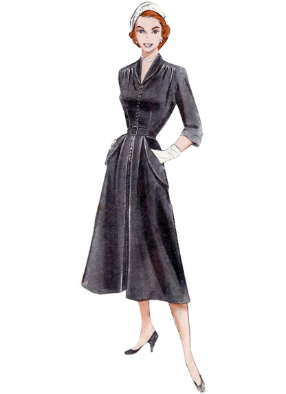Butterick sewing pattern B6956 envelope showing a vintage 1950s-style dress