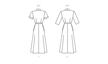 Butterick sewing pattern B6956 envelope showing a vintage 1950s-style dress