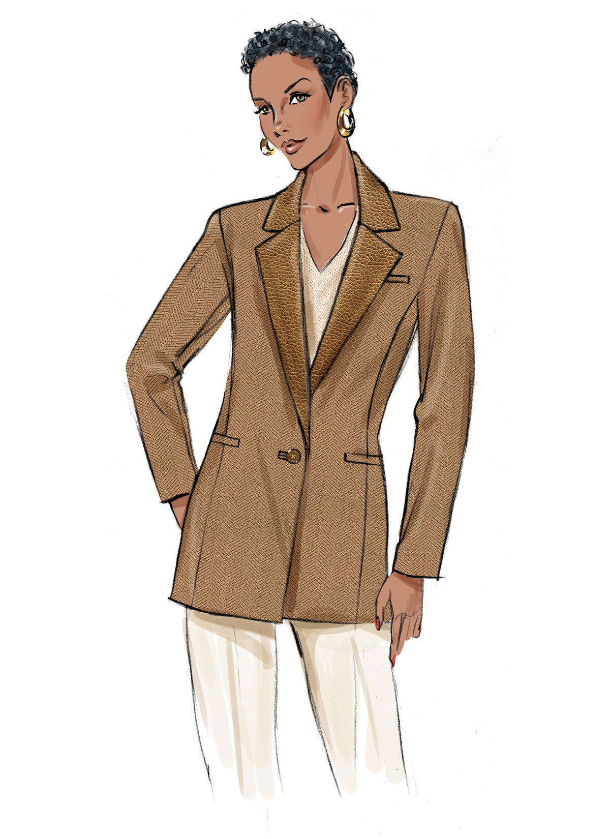 Butterick sewing pattern B6960 envelope showing a lined jacket