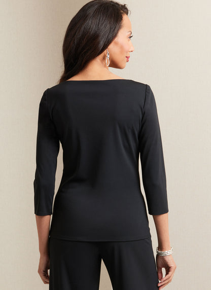 Butterick B6966 sewing pattern envelope showing close-fitting pullover tops