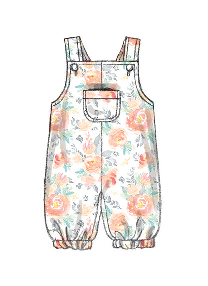 Butterick B6969 sewing pattern envelope showing a loose-fitting reversible baby jacket