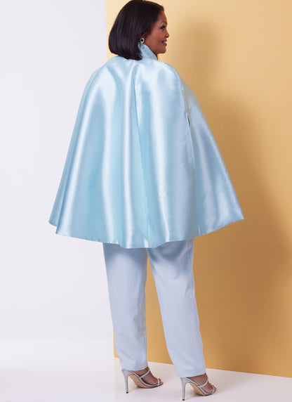 Butterick B6978 sewing pattern envelope showing lined capes