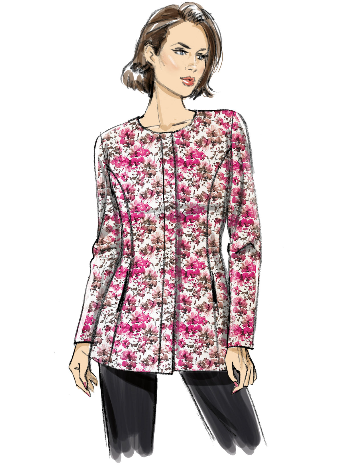 Butterick B6979 sewing pattern envelope showing fitted, lined jackets