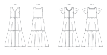 Butterick B6983 sewing pattern envelope showing a garment that can be worn as a dress or a day cover-up