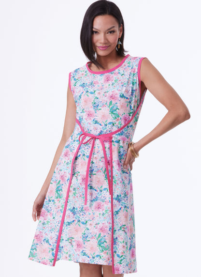 Butterick B6985 sewing pattern envelope showing a vintage 1970s Wrap-and-Go dress