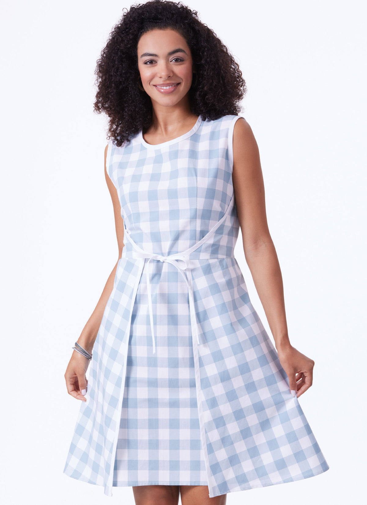 Butterick B6985 sewing pattern envelope showing a vintage 1970s Wrap-and-Go dress