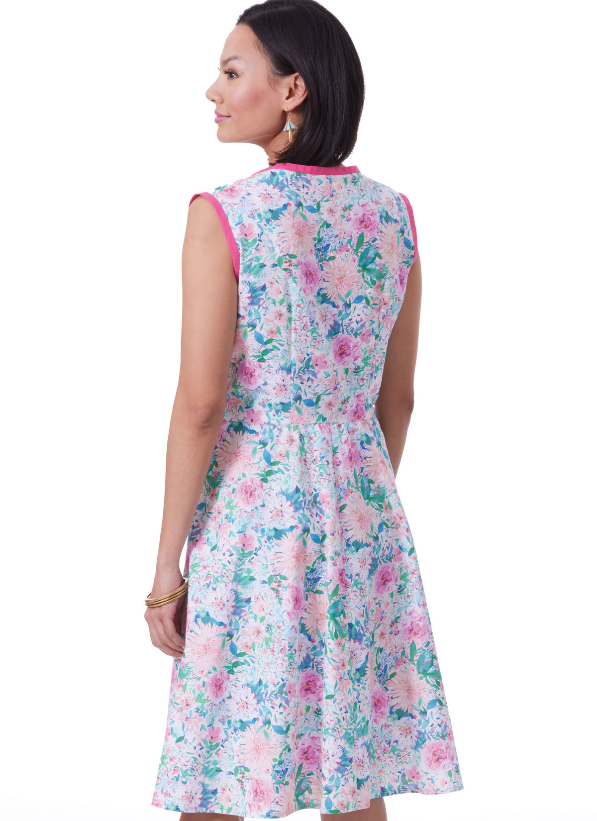 Butterick B6985 sewing pattern envelope showing a vintage 1970s Wrap-and-Go dress