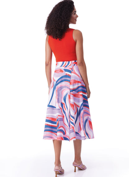 Butterick B6986 sewing pattern envelope showing a vintage 1970s Wrap-and-Go skirt