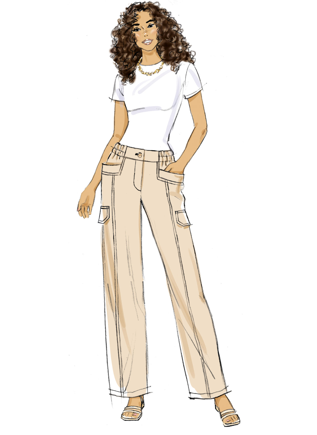 Butterick B6998 sewing pattern envelope showing shorts and trousers designs