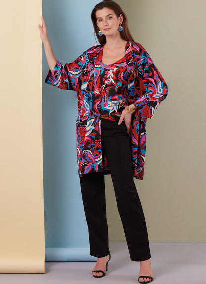Butterick B7001 sewing pattern envelope showing loose jacket designs