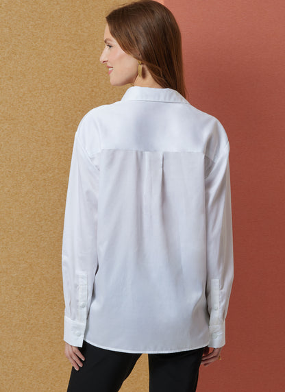 Butterick B7011 sewing pattern envelope showing button-down shirt designs