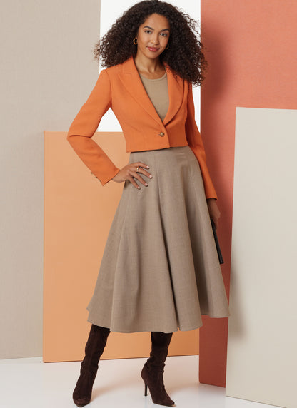 Butterick B7012 sewing pattern envelope showing lined jacket designs