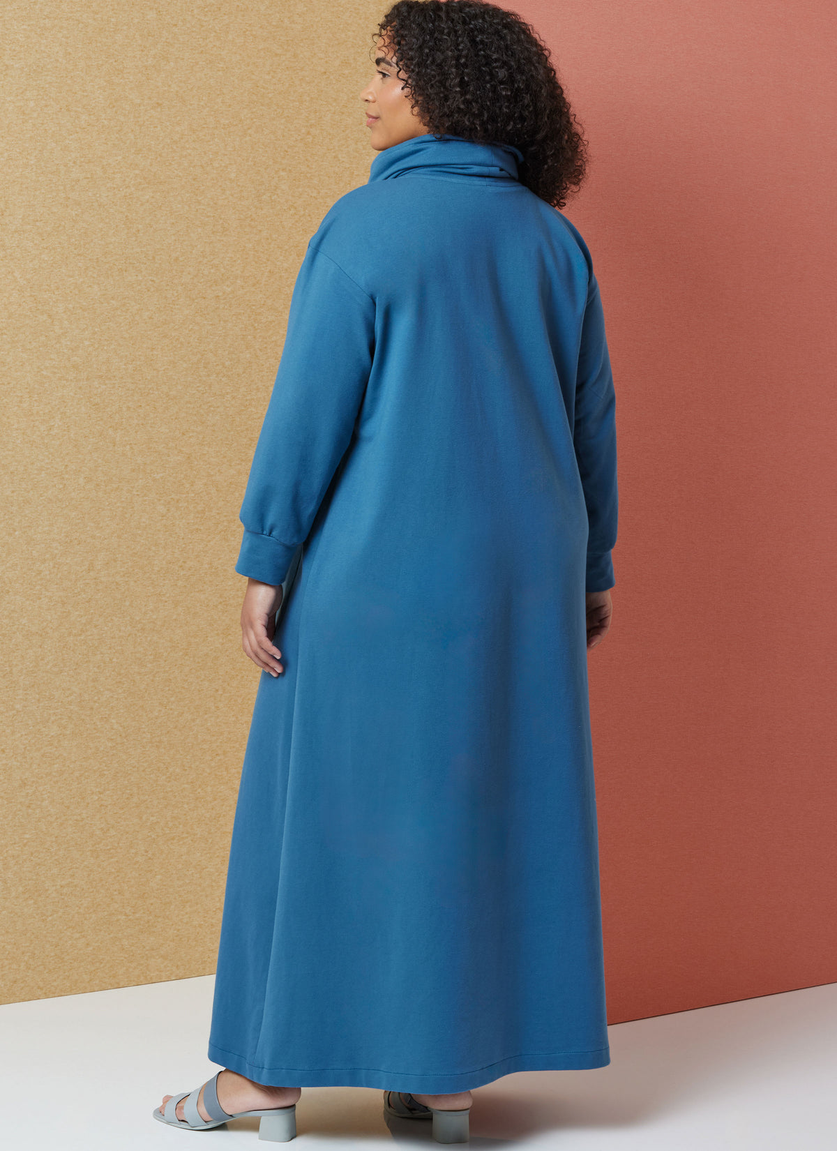 Butterick B7014 sewing pattern envelope showing cowl neck dress and top designs