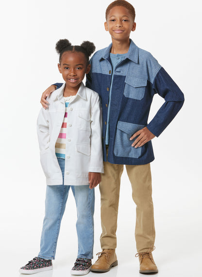 Butterick B7016 sewing pattern envelope showing unisex jacket designs