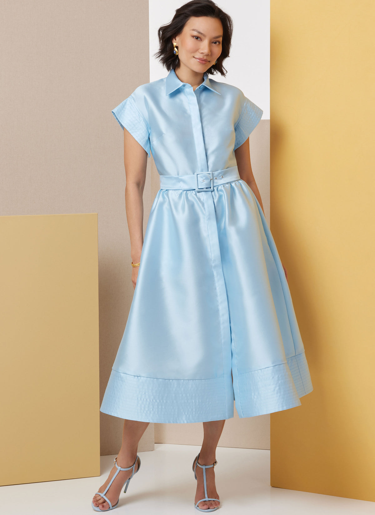 Butterick B7021 sewing pattern envelope showing misses' dress designs