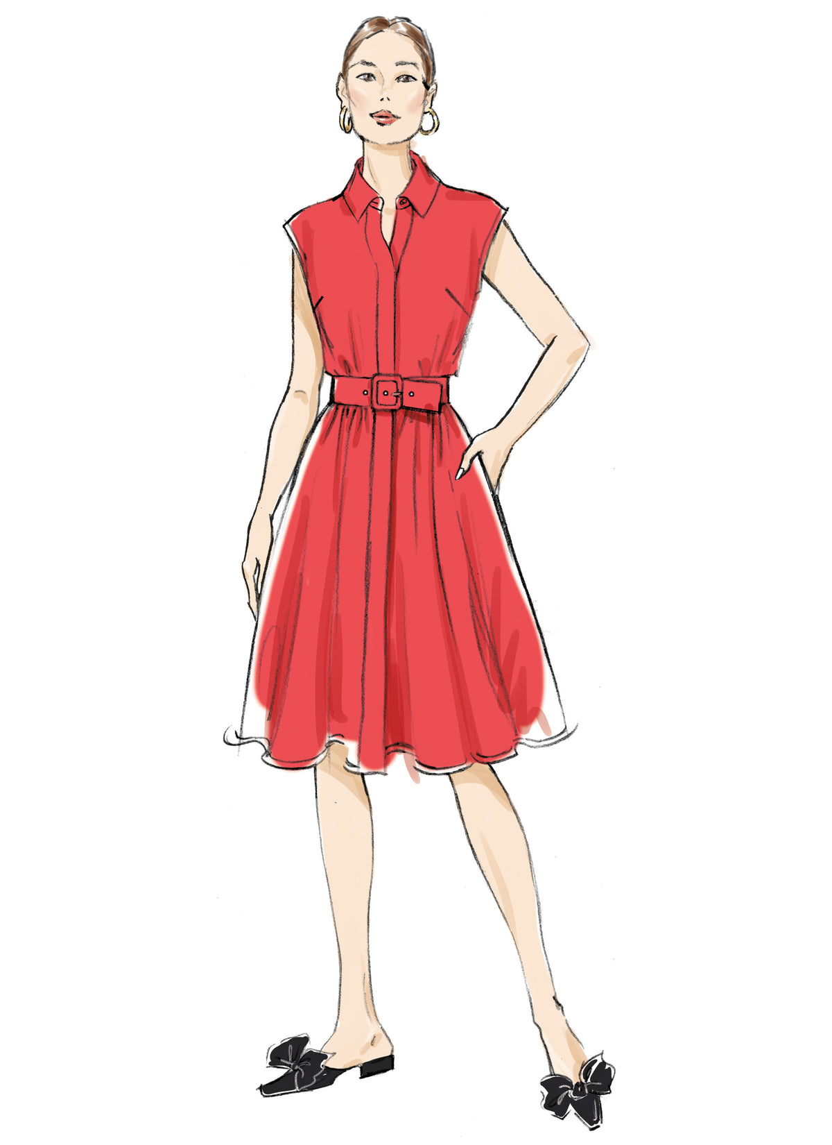 Butterick B7021 sewing pattern envelope showing misses' dress designs