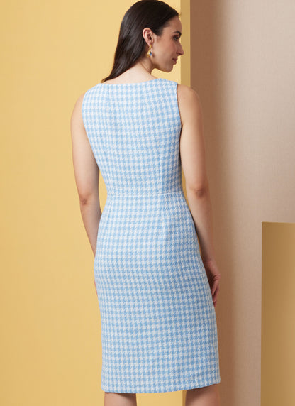 Butterick B7022 sewing pattern envelope showing women's sleeveless dress designs