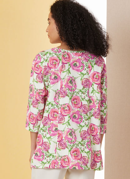 Butterick B7023 sewing pattern envelope showing misses' knit tunic designs