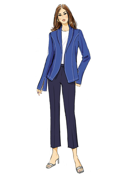Butterick B7026 sewing pattern envelope showing misses' jacket designs