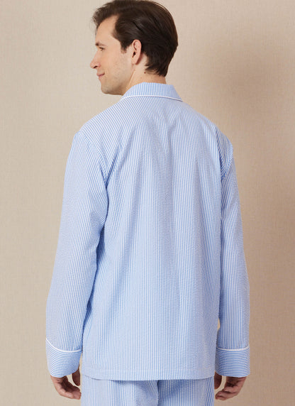 Butterick B7030 sewing pattern envelope showing unisex pyjama shirt designs