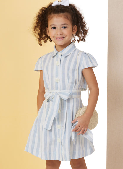 Butterick B7033 sewing pattern envelope showing child's dress designs