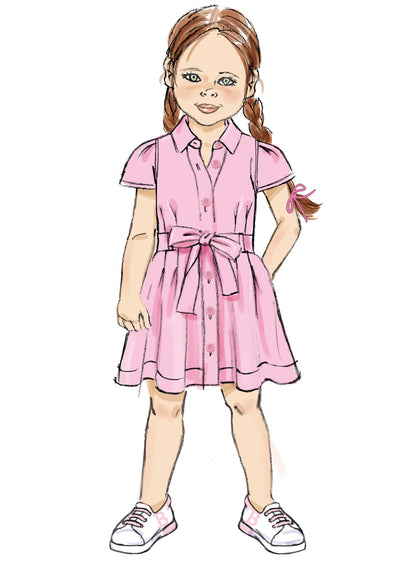 Butterick B7033 sewing pattern envelope showing child's dress designs