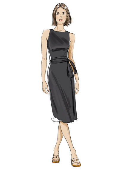 Butterick B7040 sewing pattern envelope showing wrap dress designs