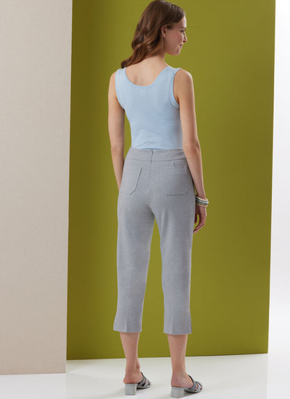 Butterick B7042 sewing pattern envelope showing fitted trousers designs