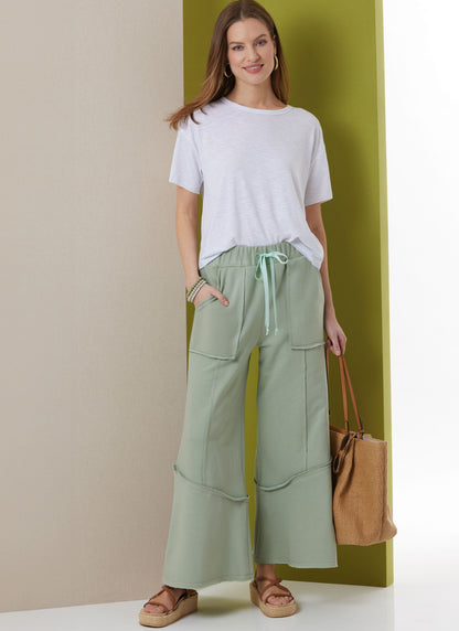 Butterick B7043 sewing pattern envelope showing pull-on trousers designs