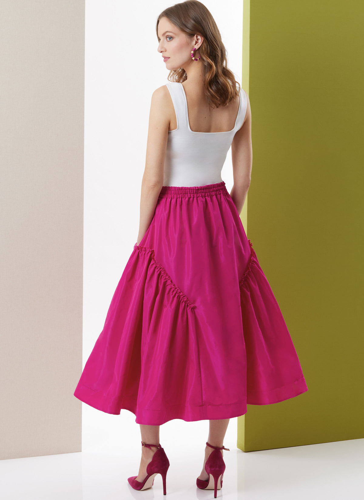 Butterick B7044 sewing pattern envelope showing flared skirt designs