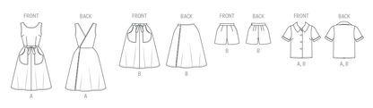 Butterick B7053 sewing pattern envelope showing vintage 1960s casual separates designs