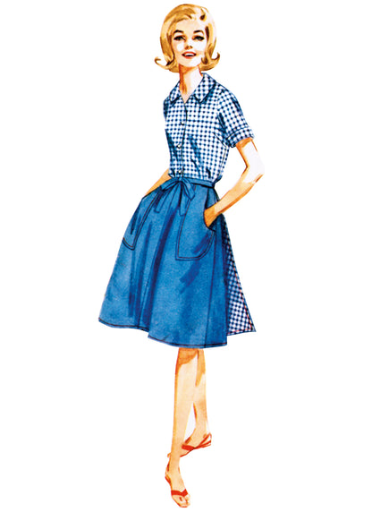 Butterick B7053 sewing pattern envelope showing vintage 1960s casual separates designs