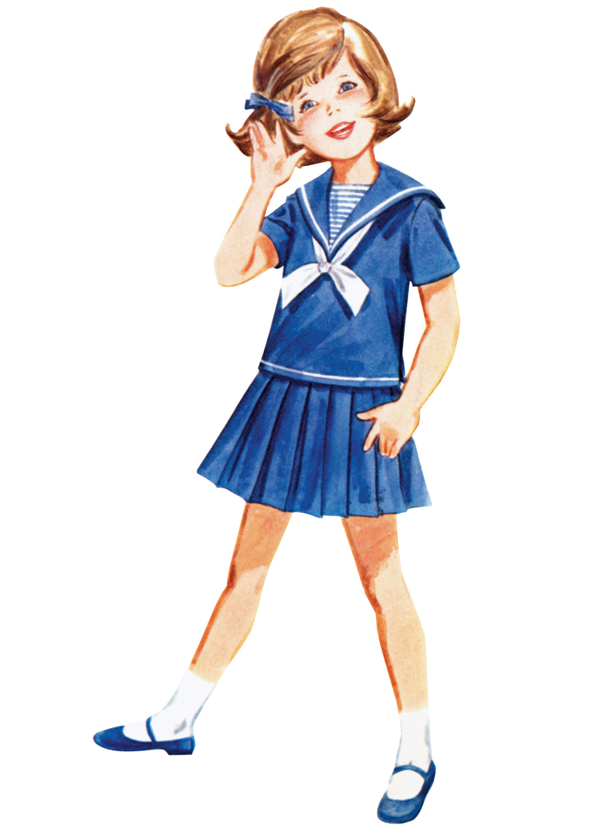 Butterick B7054 sewing pattern envelope showing children's vintage 1960s casual separates designs