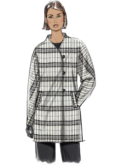 Butterick B7058 sewing pattern envelope showing loose-fit jacket designs