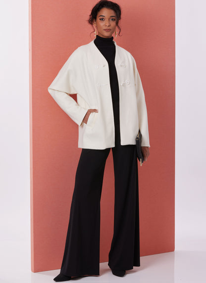 Butterick B7058 sewing pattern envelope showing loose-fit jacket designs