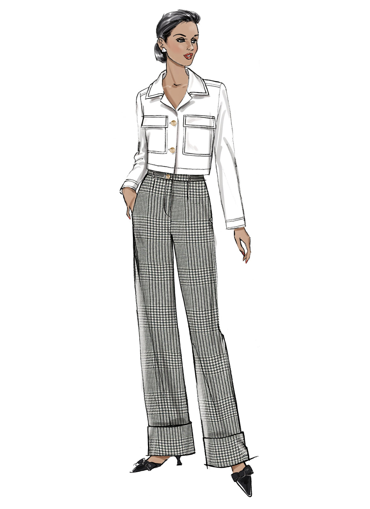 Butterick B7061 sewing pattern envelope showing waist-length jacket designs