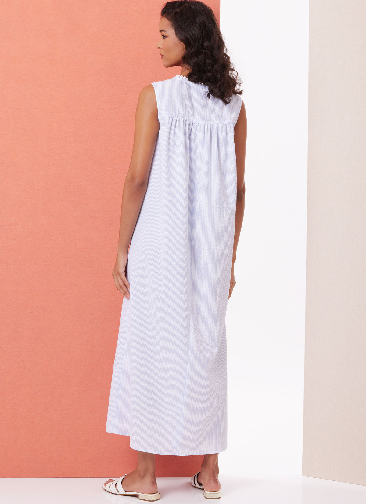 Butterick B7062 sewing pattern envelope showing button-front robe designs