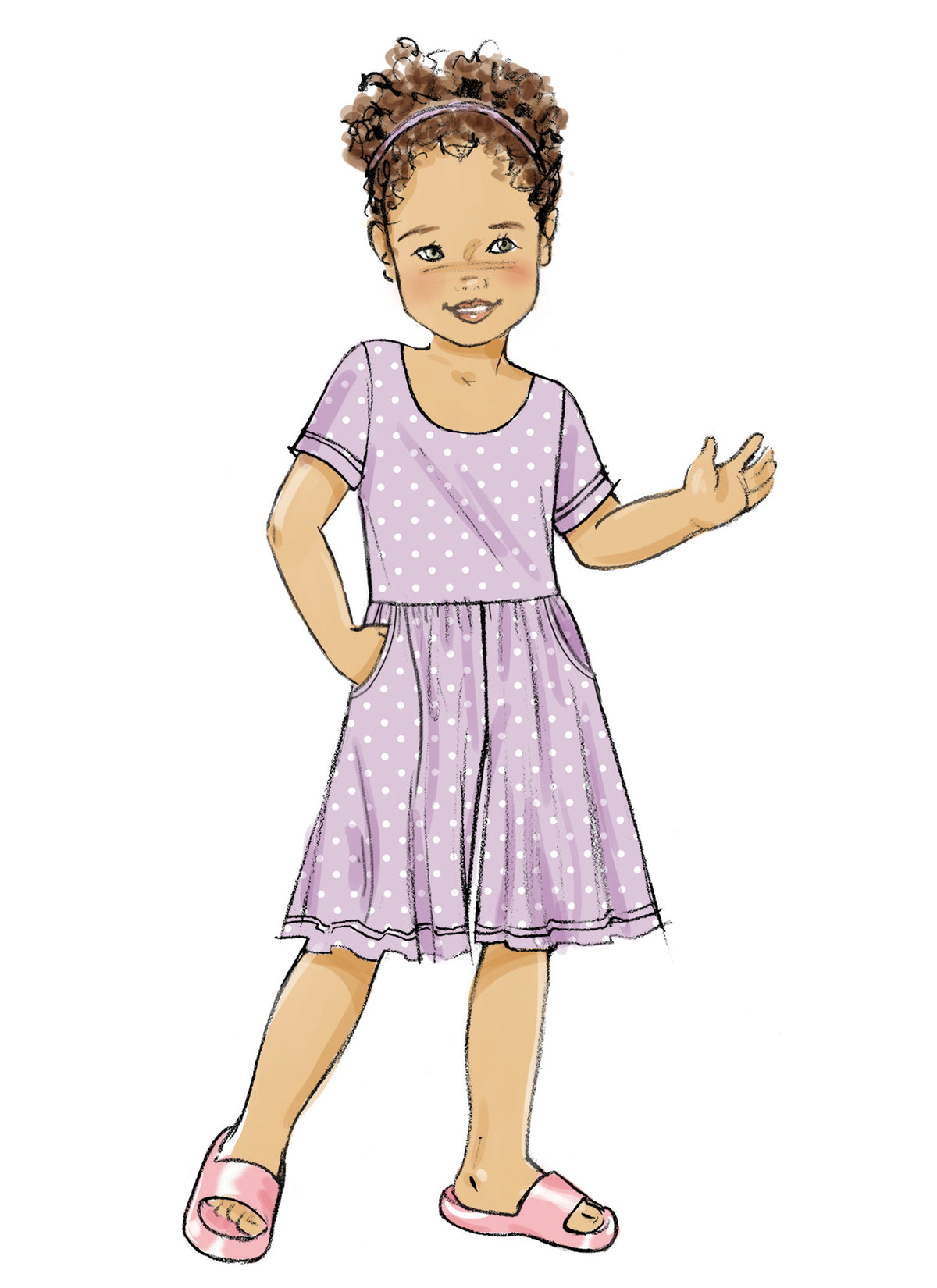 Butterick B7064 sewing pattern envelope showing a matching mother and daughter knit jumpsuit