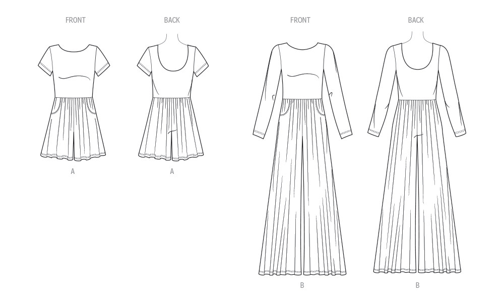 Butterick B7064 sewing pattern envelope showing a matching mother and daughter knit jumpsuit