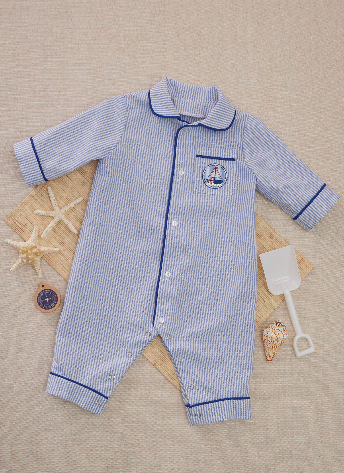 Butterick B7067 sewing pattern envelope showing baby sleepwear