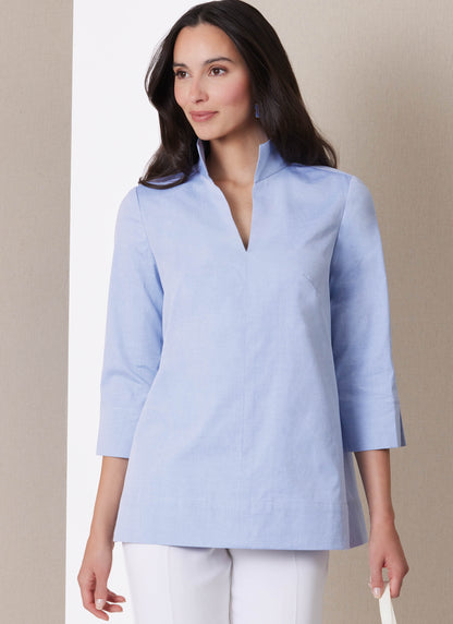 Butterick B7080 sewing pattern envelope showing a loose-fitting pullover blouse