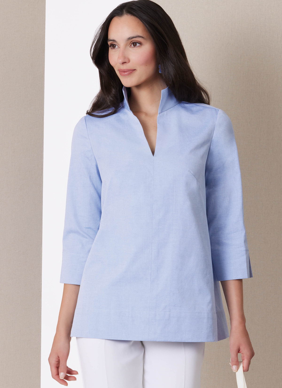 Butterick B7080 sewing pattern envelope showing a loose-fitting pullover blouse