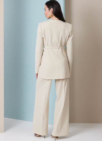 Butterick B7081 sewing pattern envelope showing a semi-fitted, fully lined jacket
