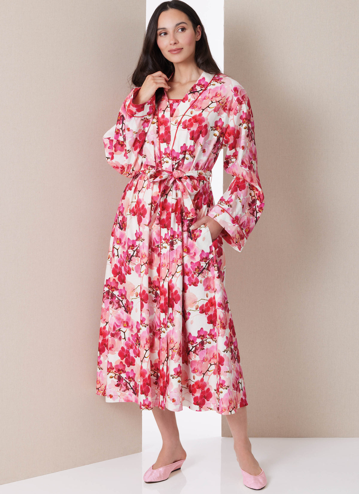 Butterick B7084 sewing pattern envelope showing a long nightgown